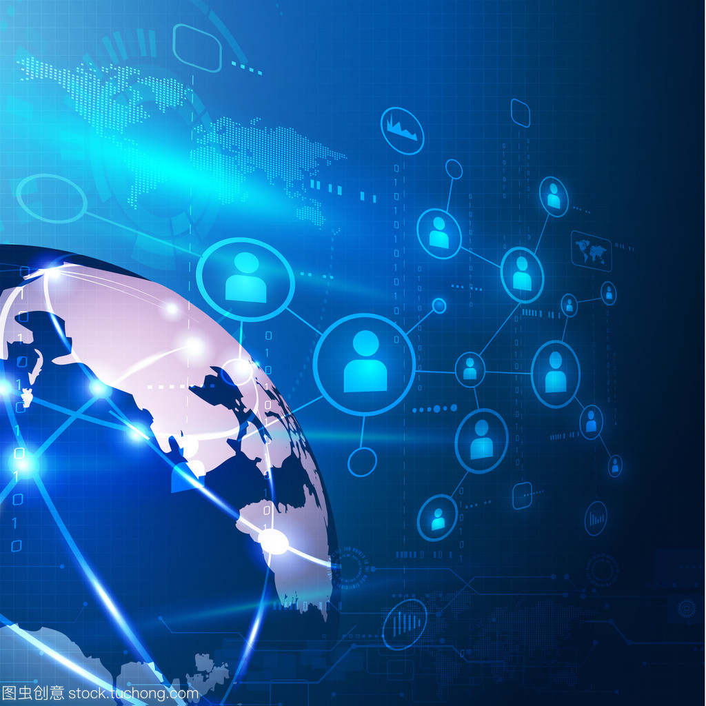 未來世界網(wǎng)絡(luò)通信和技術(shù)概念莫